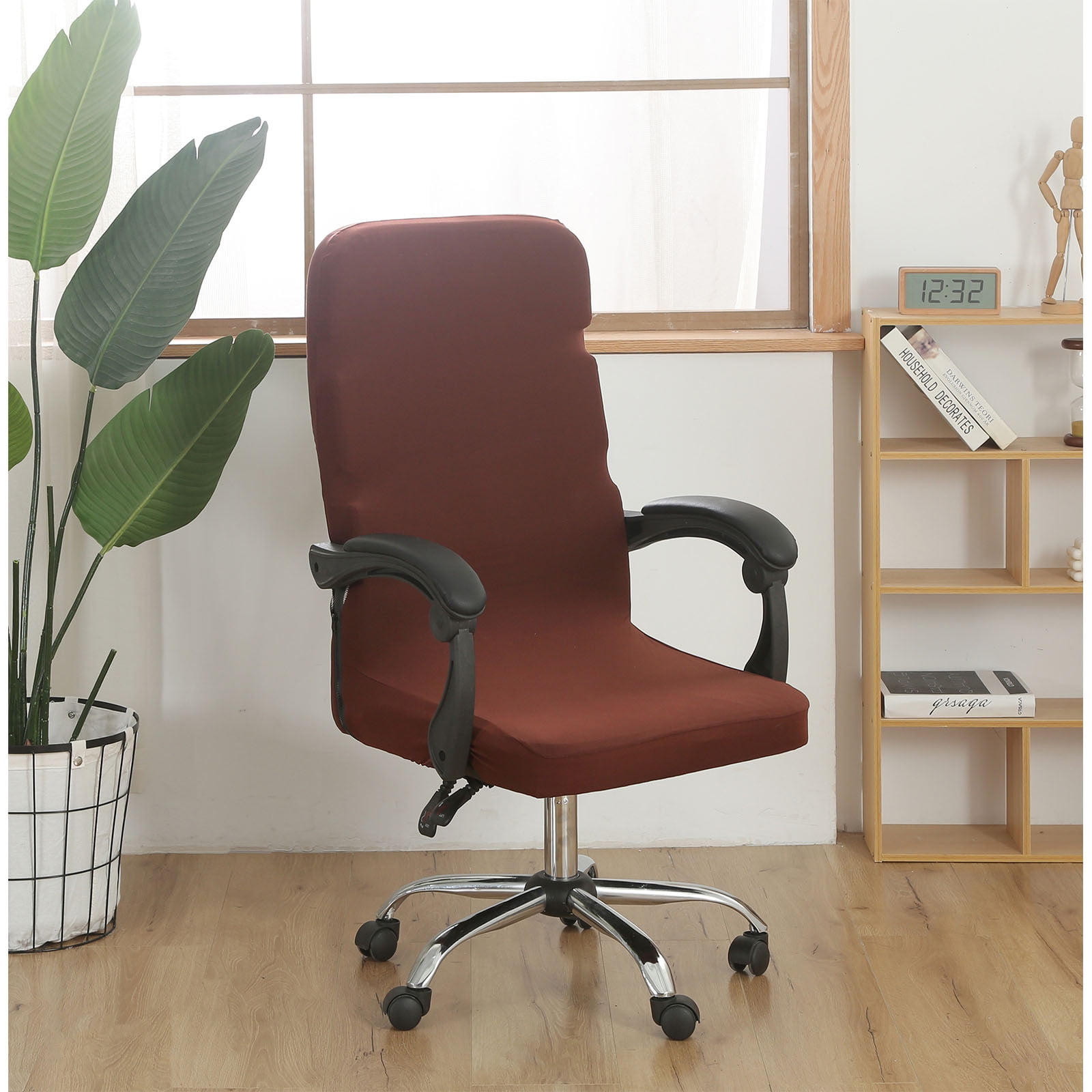 Housse De Chaise Universelle à Dossier Haut Et Haute élasticité, En Jacquard, Taille M XL, Pour Salle à Manger, Cuisine, Bureau, Maison, Flanelle De Maïs