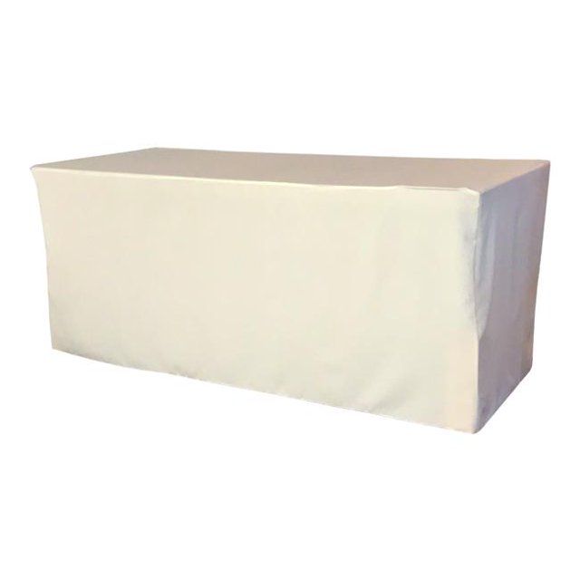 TCpop-fit-96x30x30-IvoryP25 Nappe en Popeline de Polyester Équipée&44; Ivoire