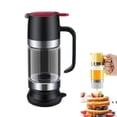 thumbnail image 1 of Lttoisl Generic Brand No-Drip Honey Dispenser with Base, 12OZ High Borosilicate Glass Syrup Jar with Handle, Refillable Press-Type Dispenser for Coffee, Tea, Pancakes, Baking, 1 of 8