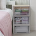 thumbnail image 2 of 18 Quart Plastic Stacking Chest of Drawer, Storage Drawer Box, 3 Packs, 2 of 7