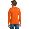 thumbnail image 3 of Gildan Heavy Cotton Long Sleeve T-Shirt for Men, Hi Vis Safety Workwear, Safety Orange, S, 3 of 5
