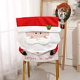 thumbnail image 3 of Yoyauz Christmas Chair Covers, Cute Santa Snowman Elk Holding Envelope Elk Xmas Holiday Party Chair Back Cover, Kitchen Dining Chair Slipcovers Sets for Holiday Festival Party Decor 21inch, 3 of 10