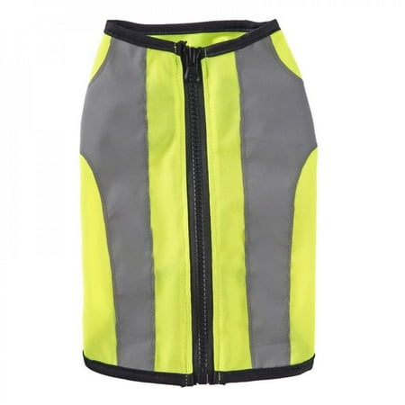 

Wisremt Reflective Pet Dog Vest High Visibility Safety Vest With Zipper For Outdoor Work Walking Supplies Pet Dog Clothes Green S
