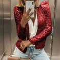thumbnail image 2 of Women's Cardigan Long Sleeve Shiny Sequin Coat Open Front Casual Female Jacket_Gift Of G, 2 of 4