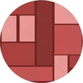 thumbnail image 1 of Ahgly Company Tapis Rond Lavable en Machine Intérieur Transitionnel Rouge, 3 Pieds Rond, 1 of 7