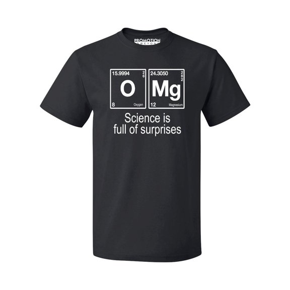 P&B OMG Element Science is Full of Surprises Men's T-shirt, Black, XL
