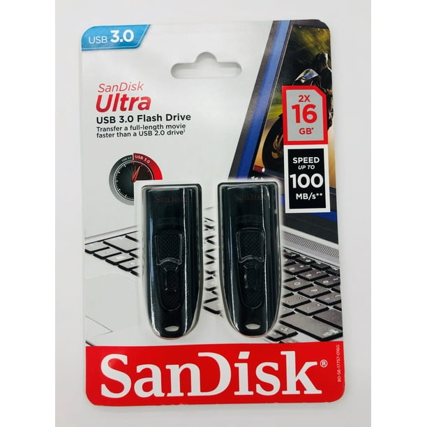 SanDisk 16GB 3.0 USB Flash Drive, 2 Pack