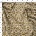 thumbnail image 3 of Soimoi Block Print Print,Cotton Cambric, Quilting Fabric Sold by The Yard 42 Inch Wide, Medium Weight Cotton Fabric, SewingSupplies, Dark Mustard, 3 of 6
