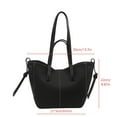 thumbnail image 7 of Stylish Casual Tote Bag, Large Capacity PU Leather Handbag Women Wing Bag, Fashionable Woman Bags, Commuting Armpit Shoulder Bag, 7 of 7