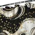 thumbnail image 3 of Black Marble Gold Dot Pattern Shower Curtain 36"x72" ,Bathroom Decorative Shower Curtains Set with 12 Hooks,Modern Waterproof Washable Shower Curtain, 3 of 6