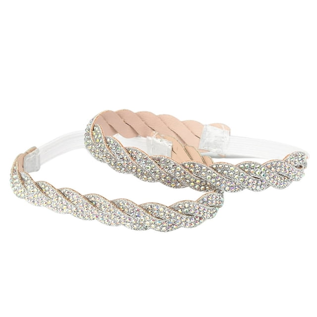 1 Pair Shoe Straps Anti-skid Anti Falling Button Snap Design High Elasticity Adjustable Holding Rhinestone High Heels Bundle Shoelaces Shoe Accessories