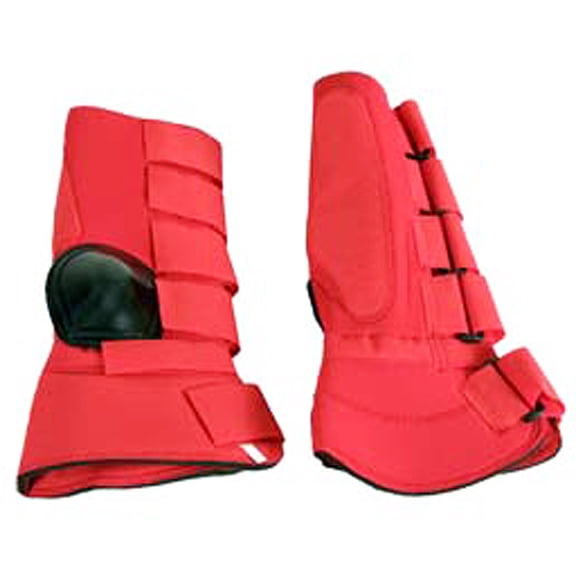 Large Hilason Western Horse Tack 4 In 1 Leg Combo Boots Red