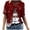 Red, variant on Women's T-Shirt Christmas Snowman Snowflake Graphic V-Neck Short Sleeve Tee Holiday Festival Top