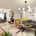 thumbnail image 5 of 6-light Modern Sputnik Beasley E12 Industrial Pendant Light Mid Century Ceiling Hanging Lamp Indoor Lighting Fixture, 5 of 6