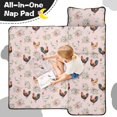 thumbnail image 4 of Rooster and Floral Pink Pattern Teens Toddler Nap Mat with Pillow, Sleeping Mat Bag for Preschool Daycare 59"x22", 4 of 6
