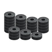 RAMPRO 25Piece Powerful Magnetic Round Ferrite Magnet Discs with ?? Dia. Holes 34" x 14" Universal Use on Frigidaires,