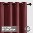 thumbnail image 6 of Deconovo Blackout Curtains for Bedroom, Red Solid Print, Grommet Top, 52 x 84 Inch, 2 Panels, 6 of 8