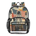 thumbnail image 6 of Iauyy Clear Backpack Heavy Duty PVC Transparent Backpack for College Workplace, Moon Landing, 6 of 8