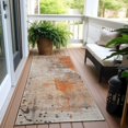 thumbnail image 3 of Dalyn Rugs Machine Washable Indoor/Outdoor Chantille Orange 2'3" x 7'6" Runner Rug, 3 of 7