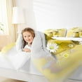 thumbnail image 4 of jejeloiu Daisy Floral Butterflies Queen Comforter Set,Kawaii Cute Flowers Blossom Bedding Sets,Yellow White Bedding Comforter Set For Girl,Luxury Bedroom Decor,3-Piece, 4 of 8