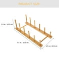 thumbnail image 3 of GETAJGHSD Bamboo Storage Rack Khaki Kitchen Plate Holder For Households 1Pack 11.8X7.5X4.5In, 3 of 9