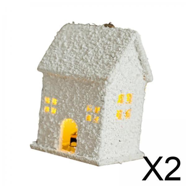 adorno de ,Adorno brillante de casa navideña,adorno de casa para árboles de Navidad regalo de nieve,Colgante de árbol de Navidad Decoración navideña,Decoración colgante de
