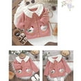 thumbnail image 5 of Teyfeniy Baby Lapel Knitted Jacket Cardigan Cute Chicken Embroidered Cable Knit Toddler Cardigan Long Sleeve Fall Winter Open Front Knit Sweaters, 5 of 6