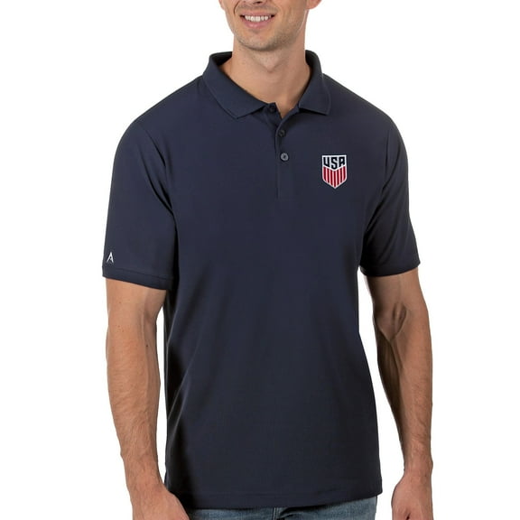 Men's Antigua Navy USMNT Legacy Pique Polo