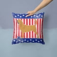 thumbnail image 2 of Caroline's Treasures BB3284PW1414 USA Patriotic Bloodhound Fabric Decorative Pillow , 14Hx14W, multicolor, 2 of 4