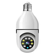1080P Wireless Bulb Monitor WiFi Smart 2MP Supports 2-way Talk Motion Detection & Mobile APP Remote Monitoring for Home Office Store Supermarket Internet Bar