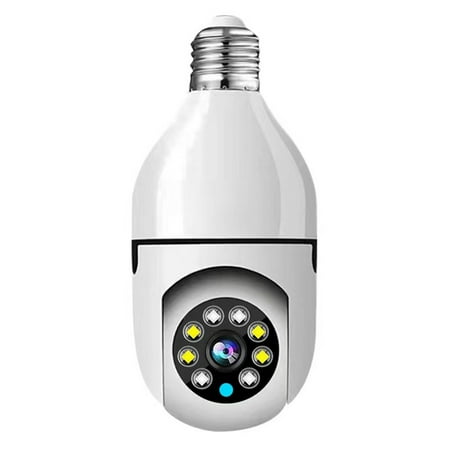 

1080P Wireless Light Bulb Monitor Camera WiFi Smart Camera 2MP Supports Night Vision 2-way Talk Motion Detection & Alarm Mobile APP Remote Monitoring for Home Office Store Supermarket Intern
