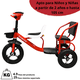 thumbnail image 5 of Triciclo para Niños Dos Asientos Torreta con Luz y Sonido Ruedas de Goma Apto a partir de 2 Años - Rojo, 5 of 6