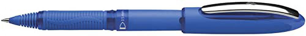 Schneider One Hybrid C Rollerball Pen, 0.5 mm Hybrid Conical Tip, Light Blue Barrel, Blue Ink, Box of 10 Pens (183203)