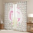 thumbnail image 2 of Castle Fairy Monogrammed Letter G Black Out Curtains for Teens Boys Girls,Kawaii Bow Curtains Pack Of 2 (42X63 Each),Chic Flower Rose Bedroom Curtains,Super Cozy Room Decor, 2 of 6
