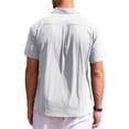 thumbnail image 3 of Print Men Short Sleeve Turn-Down Collar Casual Blouse Tops, 3 of 5