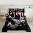 thumbnail image 2 of Castle Fairy Crystal Butterfly 2Pcs Bedding Comforter Set for Teens Girls Women,Bling Splash Glitter Twin Comforter Sets,Dreamy Princess Breathable Bedding Set,Ultra Soft Home Decor, 2 of 8