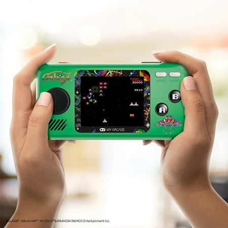 My Arcade Galaga Pocket Player - Collectible Handheld Console with 3 Games