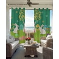 thumbnail image 3 of Happy Easter Blackout Curtains 45 Inches Long, Kitchen Black Out Window Treatments, Rabbits Eggs Spring Daisy Floral Grass Green Thermal Insulated Lined Drapes for Small Window with Grommet 42"x45", 3 of 8