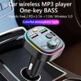 thumbnail image 4 of Dvkptbk Fm Transmitter Multi-Functional Car Charger/Bluetooth Music Player/Fm Transmitter/Radio Adapter with Type-C Pd Charge USB Qc3.0 Charge and Rgb Colorful Light Car Accessories, 4 of 8
