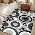 thumbnail image 4 of Black Grey Abstract Area Rugs 2.7'x5', Washable Small Throw Rugs for Kitchen Bedroom, Modern Geometric Polka Dot Indoor Outdoor Rug Non-Slip Low Pile Carpet Runner Reversible Floor Mats, 4 of 8