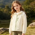 thumbnail image 5 of Girls Summer Jacket Long Sleeve Hooded Zip Up Unisex Lightweight Jacket Sun Protection Jacket Girls 5-6 Years Clothes, 5 of 5