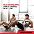 thumbnail image 3 of RBX Cement Kettlebell with Shock-Proof Plastic Coating for CrossFit Training, 20lb, 3 of 5
