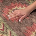 thumbnail image 3 of Addison Rugs Dream Shag Premium Machine Washable Transitional Aztec Brown Rectangle Rug, 3' x 5', 3 of 8