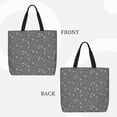 thumbnail image 5 of Defioc Airplane Routes Around The World Pattern Tote Bag for Women,Large Capacity Tote Bag with Zipper Casual Shoulder Handbags Shopping Bag, 5 of 8