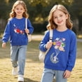thumbnail image 2 of DOZINSIX 2 Pack Toddler Girls Crewneck Sweatshirts Kids Cotton Cute Embroidered Long Sleeve Fall Winter Pullover Tops, 2 of 9