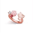 thumbnail image 1 of Sanrio Hello Kitty Rings Anime Characters Cute Kuromi Open Rings For Men And Women Fashion Fine Jewelry Girls Gifts tzw, 1 of 7