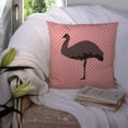 thumbnail image 3 of Carolines Treasures BB7922PW1414 Emu Pink Check Fabric Decorative Pillow, 14 x 14 in., 3 of 4