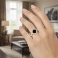 thumbnail image 5 of Mauli Jewels 1.25 Carat Black Diamond Engagement Ring for Women – Wedding Ring in 14K Yellow Gold, 5 of 7