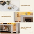 thumbnail image 3 of Blotout 82''Modern LED TV Stand for 85/90'' TV, High Gloss Entertainment Center with Adjustable Shelves & Open Storage, TV Console with 20 Color Changing Lights for Living Room Bedroom Game Room, 3 of 8