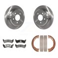 thumbnail image 1 of Transit Auto Rear Disc Rotors Semi-Metallic Pads and Parking Brake Shoes Kit for Car Jeep Grand Cherokee K8S-104984, 1 of 11